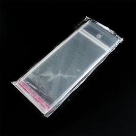 Saco Plástico Adesivado c/ Solapa 8x15 cm - Pct. com 100 un