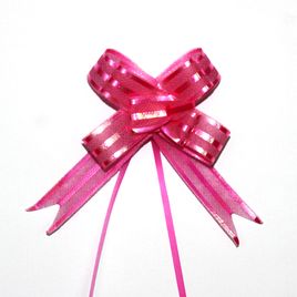 100 Peças Laço Facil de Organza Tamanho 18mm x 36cm