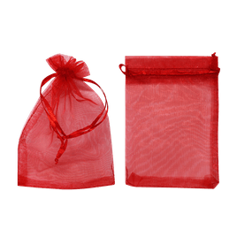 Saquinho de Organza Tamanho 10x15 cm, pacote com 10 unidades