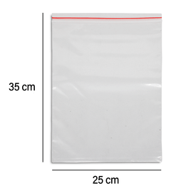 Saco Saquinho Zip Lock Hermético Plástico 25x35 100 Und.