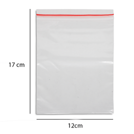 Saco Zip Lock 12x17 cm 100 unidades Transparente