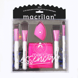 Kit de Pincéis Essencial Macrilan com 6 Peças
