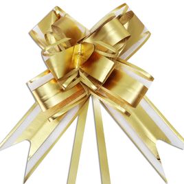 Laço Fácil de Organza com Poliester 30mmx47 cm  Pacote com 50pçs