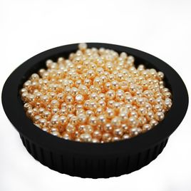 Perola Abs Meio Furo Cor Champanhe Pacote com 100 unidades