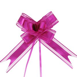 Laço Fácil de Organza com Poliester 30mm x 47 cm  Pacote com 10 Unidades