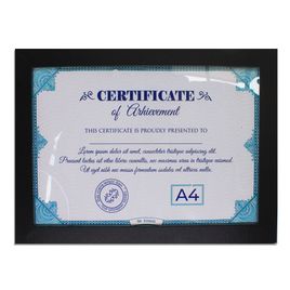 Porta Certificado MDF Moldura Para Parede Horizontal ou Vertical A4 29x20,5Cm