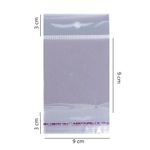1000 Unidades saco Plástico Adesivado com Solapa 9x9+3 cm