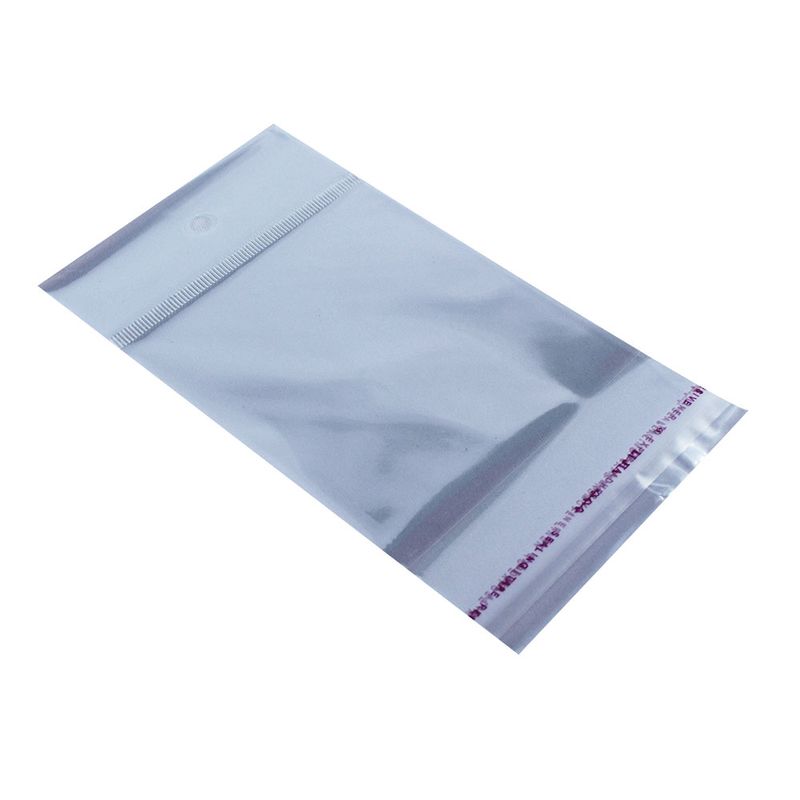 1000 Unidades saco Plástico Adesivado com Solapa 9x9+3 cm