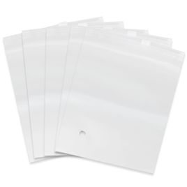 Kit 50 Unidades saquinho com ziper branco medida 15x20 cm