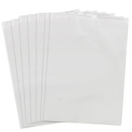 Saco Plástico Ziper Trilho Branco fosco Zip 50 pçs 20x30 cm