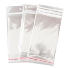 100 Unidades saco Plástico Adesivado com Solapa 10x15 cm