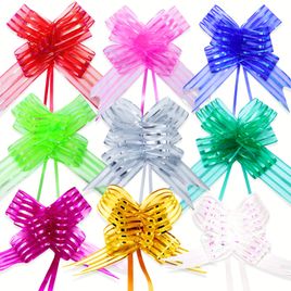 Laço Fácil de Organza 50mm x 76cm, pacote com 100 unidades