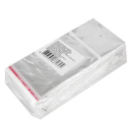 1000 Unidades saco Plástico Adesivado Incolor com Solapa para pendurar 5x5+3cm
