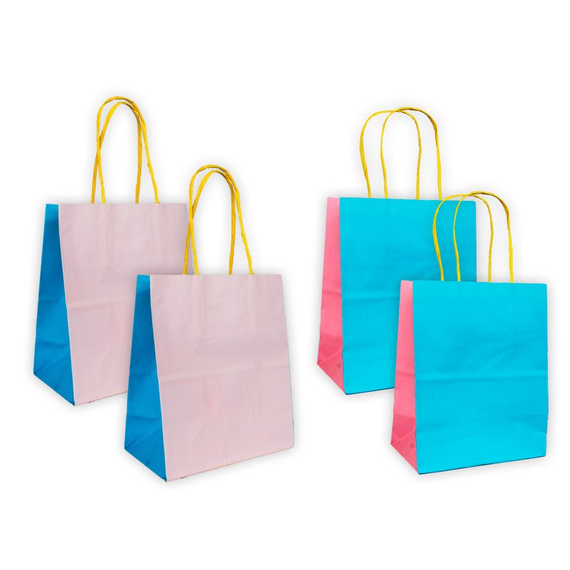 Sacola-Kraft-Tema-Casual-16x-135x8-Pacote-com-10-unidades-sf-rosa-e-azul