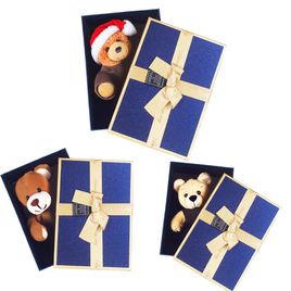 Kit 3 Peças Caixa Para Presente Azul Brilhante