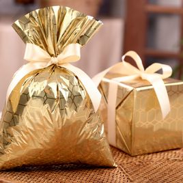 Saco Laminado para Presentes 20x29 cm Pacote com 50 Unidades Metalizados