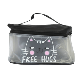 Necessaire Com Alça Estampa de gato 13x23x17 cm