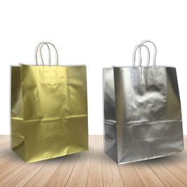 Kit 10 Sacolas Kraft  32x26x13cm Modelo Premium Fosco