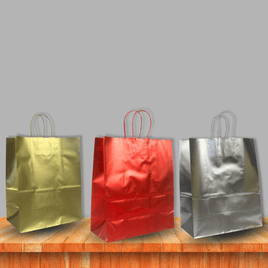 Kit 10 Sacolas Kraft  32x26x13cm Modelo Premium Fosco