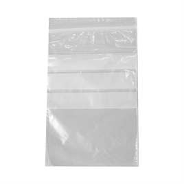 Kit 100 sacos zip lock transparente com tarja 7x10 cm