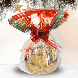 Kit 25 Sacos Para Cesta Tema Natal Tamanho 60x90cm