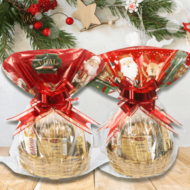 Kit 25 Sacos Para Cesta Tema Natal Tamanho 45x59