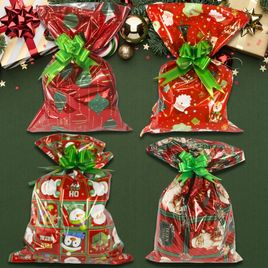 Kit 50 Sacos de presentes Laminado Natal 20x29cm