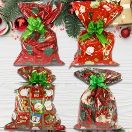 Kit 50 Sacos de presentes Laminado Natal 25x37 cm
