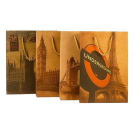 Kit 12 Sacolas de Presente Kraft sortido Viagem  36x27x9cm