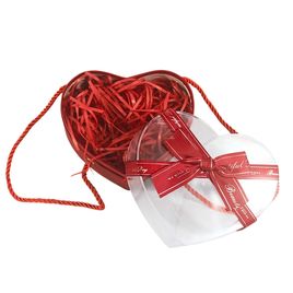 Caixa de Coração para Presente com Tampa Acrílica 14x13x11cm