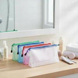 KIt 12 Necessaire Feminina Transparente para acessórios