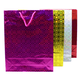 Sacola de Papel Para Presente  3D Tam.34x26x8 Kit 12 pçs