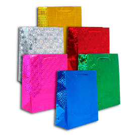 Sacola de Papel 3D Tam 23x18x8 cm Pacote com 12 un