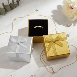 Kit 24Caixinha De Presente para Anel Tamanho 4x4 mix